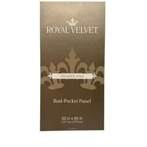 Royal Velvet Crushed Voile Rod-Pocket Panel Measuring 50 Inches by 84 Inches.